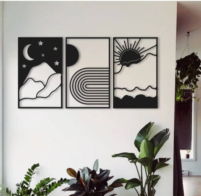 تابلو لیزری مدرن فلزی فانتزی T264